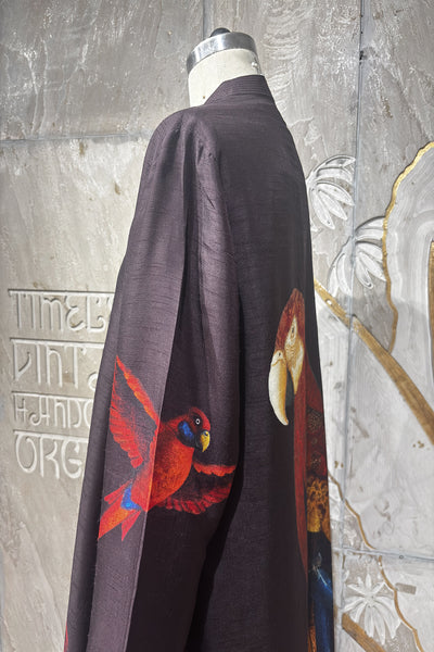 BROWN DUPION PRINTED JACKET ( AJP-08B) (1 PC)