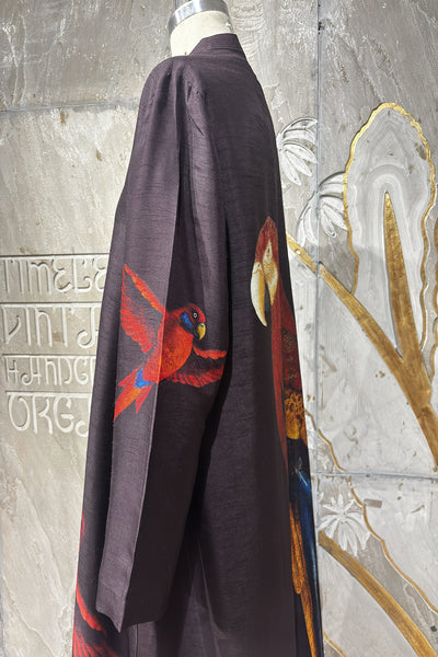 BROWN DUPION PRINTED JACKET ( AJP-08B) (1 PC)
