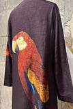 BROWN DUPION PRINTED JACKET ( AJP-08B) (1 PC)