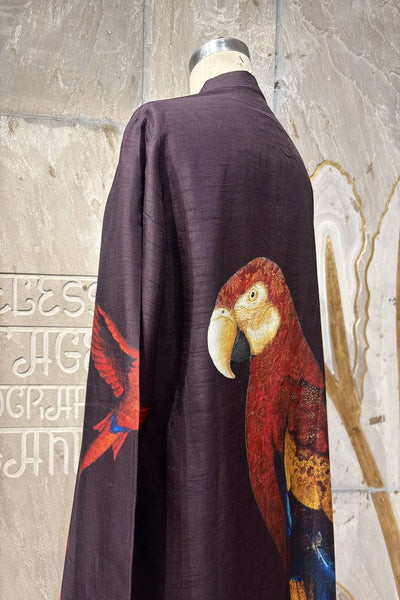 BROWN DUPION PRINTED JACKET ( AJP-08B) (1 PC)