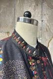 BLACK & MAROON DUPION PRINTED JACKET WITH EMB. DETAILS ( AJP-10)(1 PC)