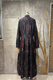 BLACK & MAROON DUPION PRINTED JACKET WITH EMB. DETAILS ( AJP-10)(1 PC)