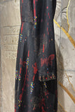 BLACK & MAROON DUPION PRINTED JACKET WITH EMB. DETAILS ( AJP-10)(1 PC)