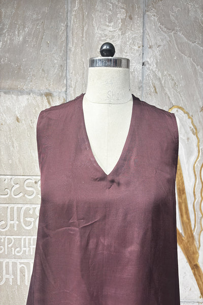 BROWN CHIFFON TUNIC (1 PC)