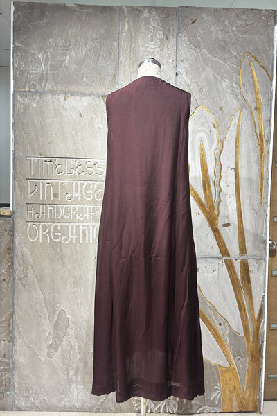 BROWN CHIFFON TUNIC (1 PC)