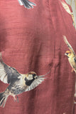 BURGUNDY DUPION PRINTED TUNIC (AJP-11B) (1 PC)