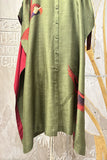 GREEN DUPION PRINTED TUNIC (AJP-19B) (1 PC)