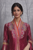 AN EMBROIDERED FALSA LINEN JACKET