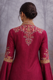 AN EMBROIDERED FALSA LINEN JACKET