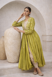 MEHENDI GREEN KURTA WITH KURTA AND DHOTI (BV-05)