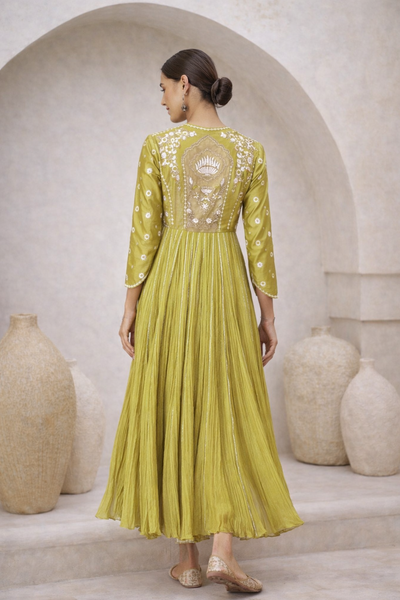 MEHENDI GREEN KURTA WITH KURTA AND DHOTI (BV-05)