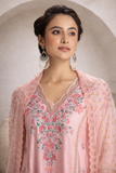 FRESH OLD ROSE EMBROIDERED KURTA SET (3 PCS)