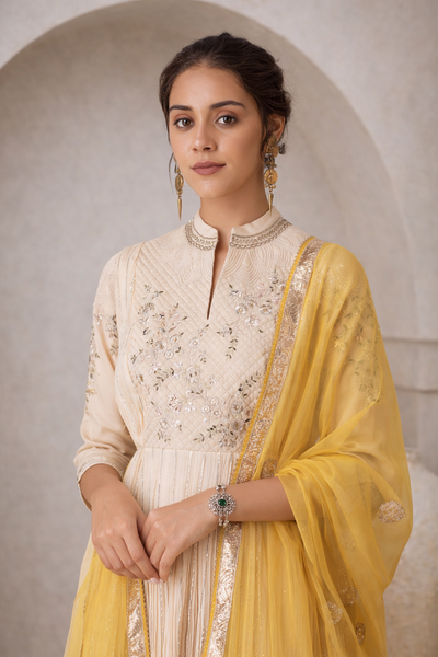 TOOSH ANARKALI SET WITH YELLOW DUPATTA (MH-01B)
