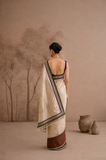TOOSH TISSUE EMBROIDERED SAREE WITH BLOUSE PIECE (2PCS)