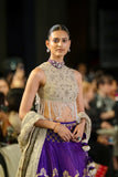 PURPLE & TOOSH BROCADE EMB. LEHENGA SET (4 PCS)