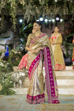 GOLD WITH FALSA ZARI EMB. SAREE SET (2 PCS)