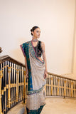 TOOSH & GREEN SILK TISSUE SAREE SET (2 PCS)