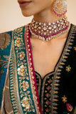 TOOSH & GREEN SILK TISSUE SAREE SET (2 PCS)