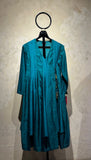 TEAL GREEN DUPION SILK AGRAKHA KURTA (VAN-08) (1 PC)