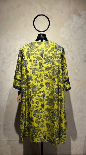 DARK OLIVE DUPION PRINTED TUNIC (TNC-16B)(1PC)