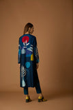 INDIGO BLUE SILK CHANDERI PRINTED TUNIC (BCC-01)