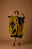 MUSTARD SILK CHANDERI KAFTAN