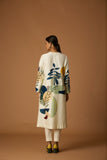 IVORY SILK CHANDERI PRINTED TUNIC