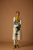 IVORY SILK CHANDERI PRINTED TUNIC