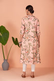 PINK SILK CHANDERI PRINTED TUNIC
