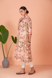 PINK SILK CHANDERI PRINTED TUNIC