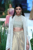 IVORY DUPION EMBROIDERED JACKET (1PC)