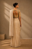 Ivory Gold Woven Tissue Saree (2PCS)