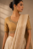 Ivory Gold Woven Tissue Saree (2PCS)