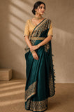 Emerald Banarasi Belted Saree (2PCS)