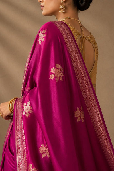 Fuchsia Silk Saree (2PCS)