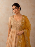 A TOOSH ANARKALI PAIRED WITH A MUSTARD DUPATTA. (3PCS)