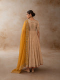A TOOSH ANARKALI PAIRED WITH A MUSTARD DUPATTA. (3PCS)