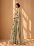 MINT TISSUE EMBROIDERED SAREE WITH UNSTITCHED BLOUSE PIECE.(2PCS)