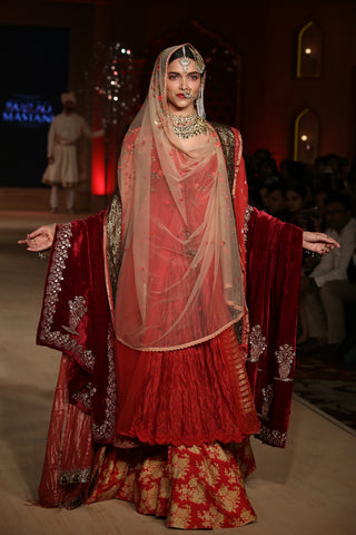Graceful Sindoori Red Anarkali Embroidered Set ( RH-22 )