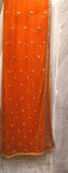 Orange net embroidered dupatta (SK-32/DUP)