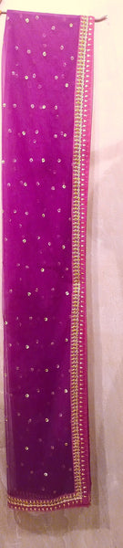 Phalsa organza embroidered dupatta (BK-04/DUP)