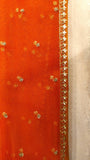 Orange net embroidered dupatta (SK-32/DUP)