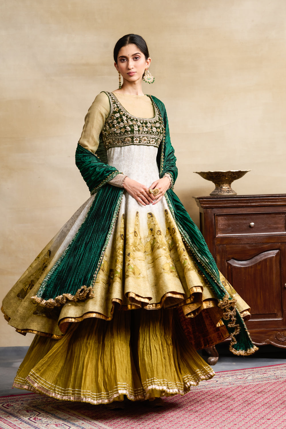 Hand Worked Anarkali Gown - TD996 – Thameha Designs