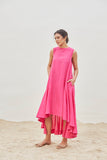 FUCHSIA LINEN DRESS (BFW-07A)