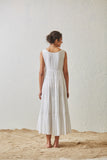 PRINTED WHITE COTTON SHIRT DRESS (BFW-05)