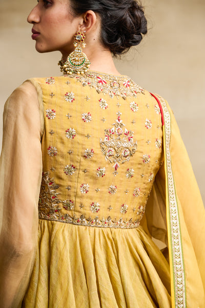 YELLOW COW WEAVED SKIRT SET ( FB-20)