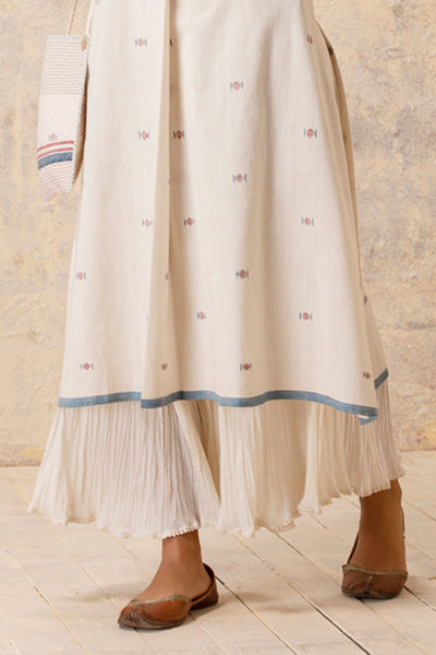 IVORY COTTON CRINKLED PALAZZO (CL-14/PLZ)