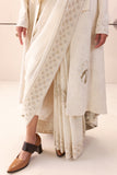 Ivory embroidered overcoat