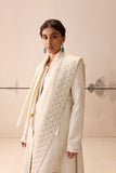 Ivory embroidered sari set (E-02/TL-04)