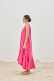 FUCHSIA LINEN DRESS (BFW-07A)